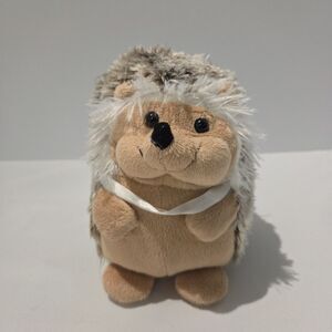 Frankford Stuffed Hedgehog Animal Toy Plush 6" White Tie